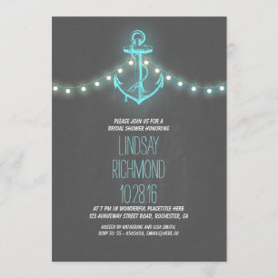 invitación a la ducha de novia náutica a bordo de