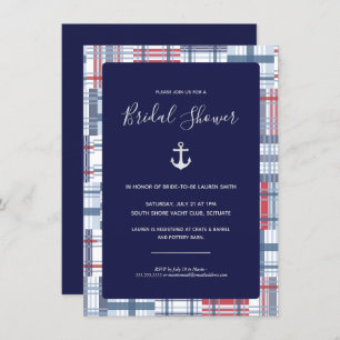 Invitación a la ducha de novia, Náutica, Preppy, A