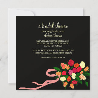 Invitación a la ducha de novia [negro]