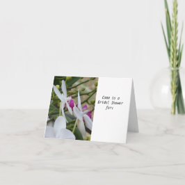 Invitación a la ducha de novia Orquídeas moradas y