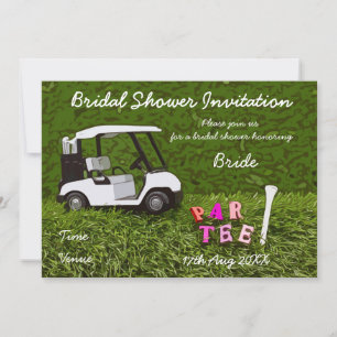 Invitación a la ducha de novia para fiesta golfist