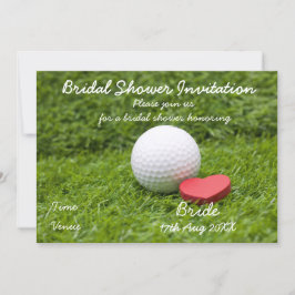 Invitación a la ducha de novia para fiesta golfist