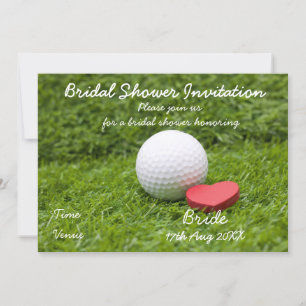Invitación a la ducha de novia para fiesta golfist