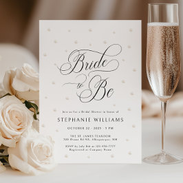 Invitación a la ducha de novia para ser perlas