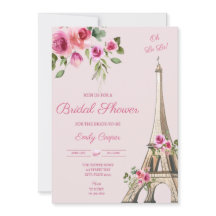 Invitación a la ducha de novia parisina
