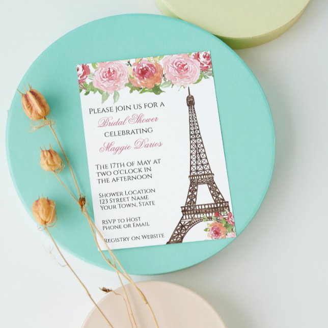 Invitación a la ducha de novia parisina (Subido por el creador)