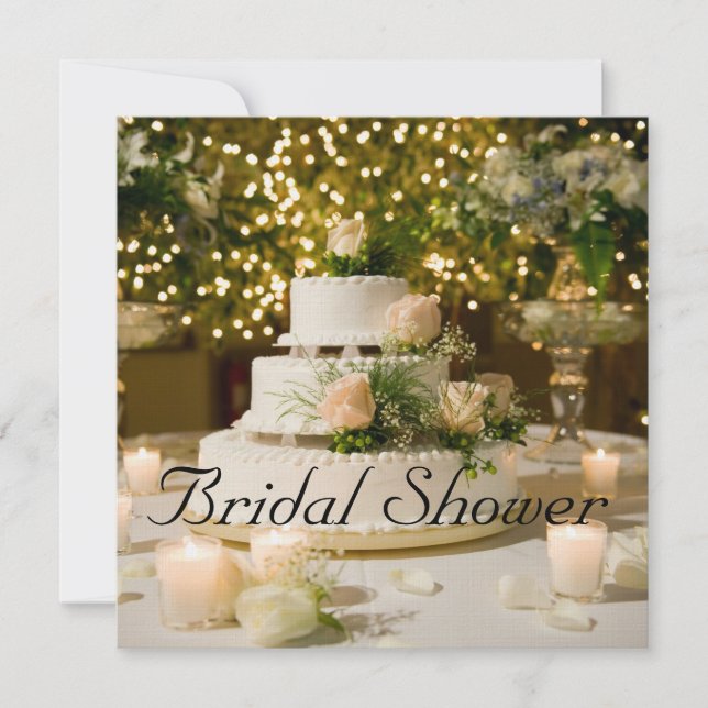 Invitación a la ducha de novia - Pastel Boda (Anverso)