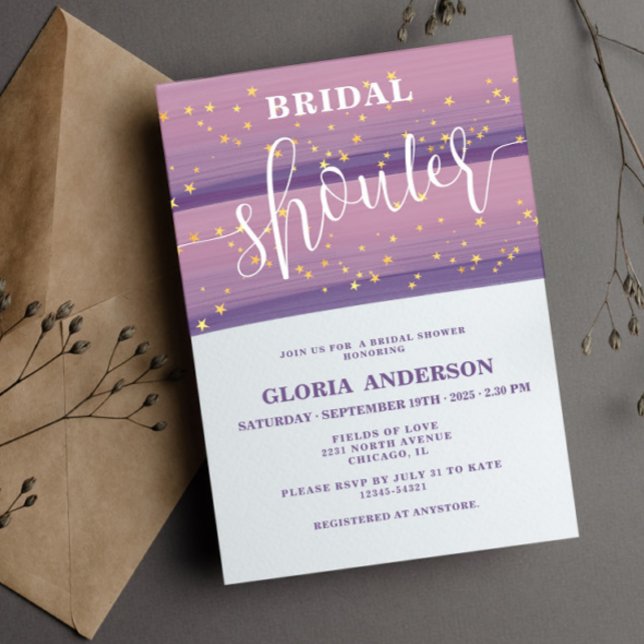 Invitación a la ducha de novia Pastel Mauve (Subido por el creador)