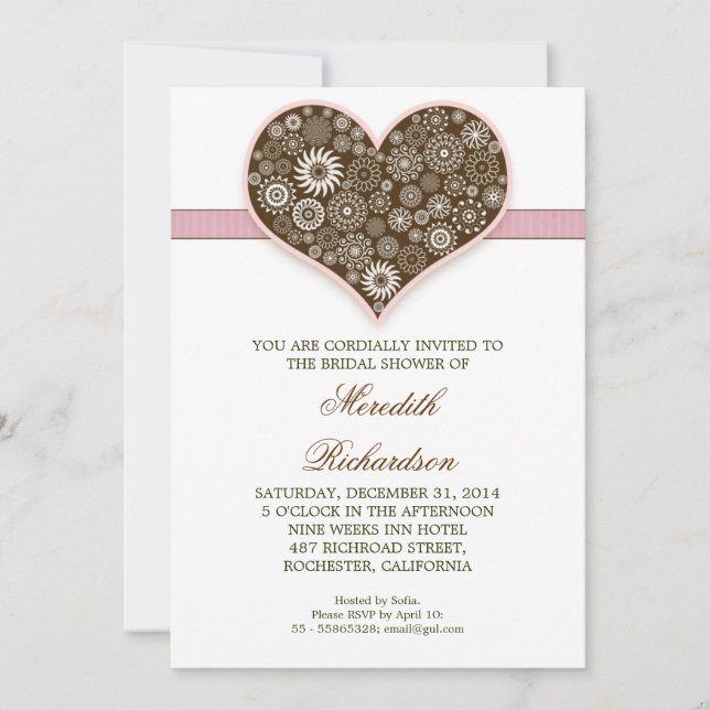 invitación a la ducha de novia personalizado moder (Anverso)