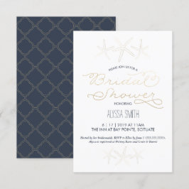 Invitación a la ducha de novia - playa, pez estrel
