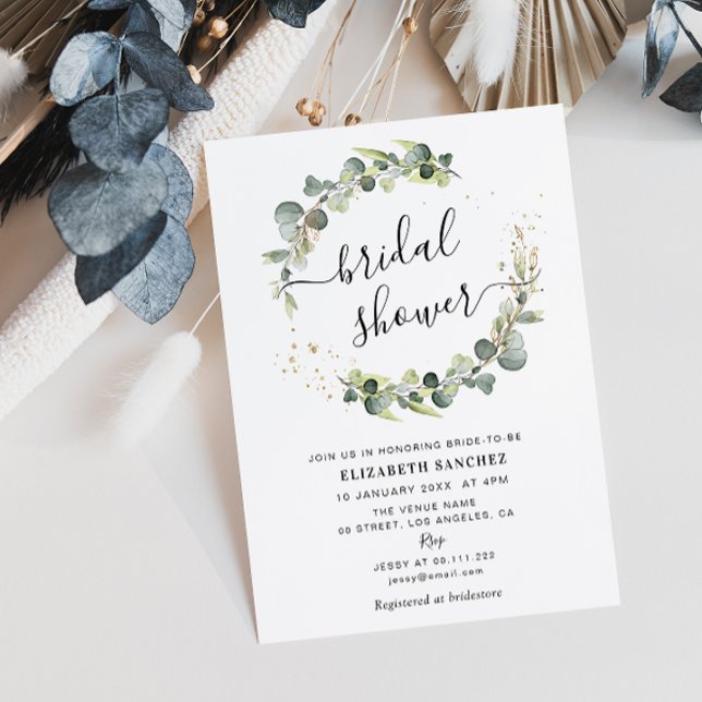 invitación a la ducha de novia por eucalipto wreat (Subido por el creador)