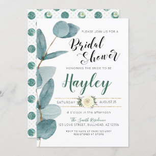 Invitación a la ducha de novia por Eucalyptus Gree