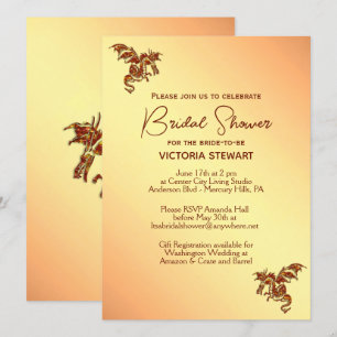 Invitación a la ducha de novia por la fantasía de