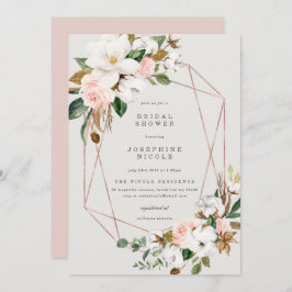 Invitación a la ducha de novia por magnolia geomét