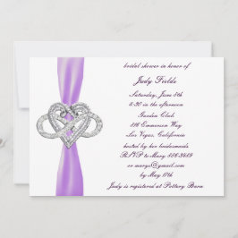 Invitación a la ducha de novia Purple Infinity Hea