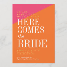 Invitación a la ducha de novia, Purpurina de oro, 