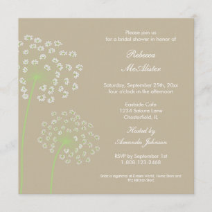 Invitación a la ducha de novia Queen's Anne