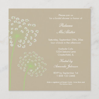 Invitación a la ducha de novia Queen's Anne