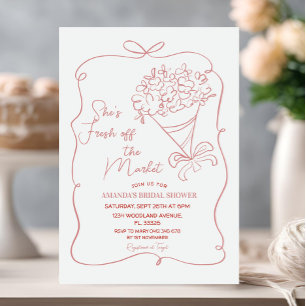 Invitación a la ducha de novia recién salida del m