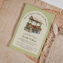 Invitación a la ducha de novia recién salida del m