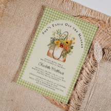 Invitación a la ducha de novia recién salida del m