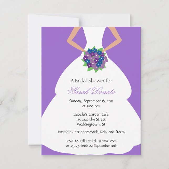 Invitación a la ducha de novia regional (Anverso)