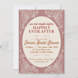Invitación a la ducha de novia rococo 5x7 person