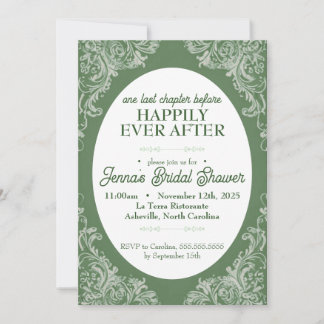Invitación a la ducha de novia rococo | Vintage Ga