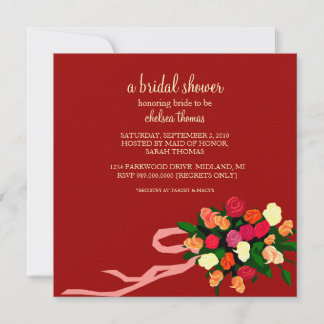 Invitación a la ducha de novia [rojo]