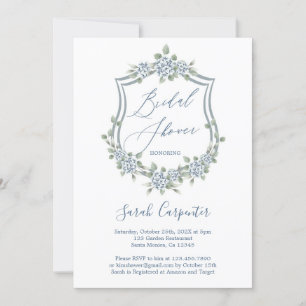 Invitación a la ducha de novia romántica floral az