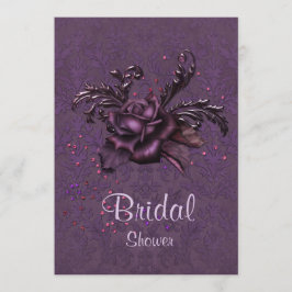 Invitación a la ducha de novia romántica oscura