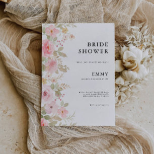 Invitación a la ducha de novia Rosa Boda