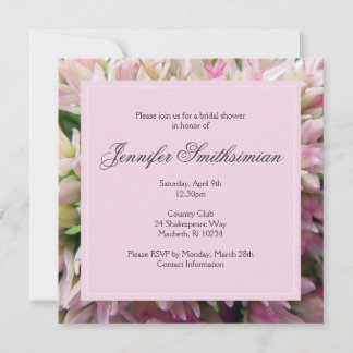 Invitación a la ducha de novia rosa Bouquet en gri