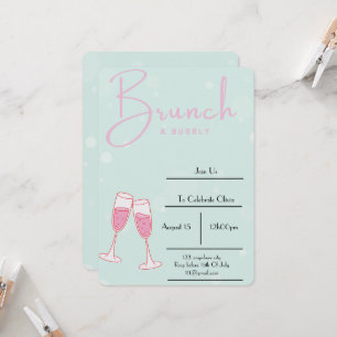 invitación a la ducha de novia rosa y azul bebé
