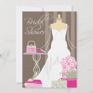 Invitación a la ducha de novia   Rosa y Salvia