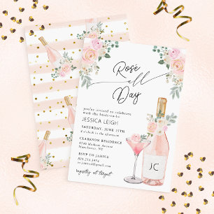 Invitación a la ducha de novia Rosé All Day