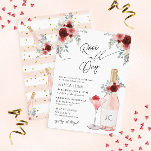 Invitación a la ducha de novia Rosé All Day