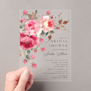 Invitación a la ducha de novia Rubor Blossom