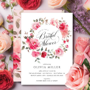Invitación a la ducha de novia Rubor Blossom