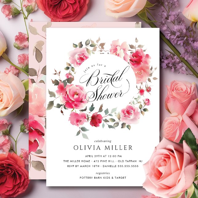 Invitación a la ducha de novia Rubor Blossom (Subido por el creador)