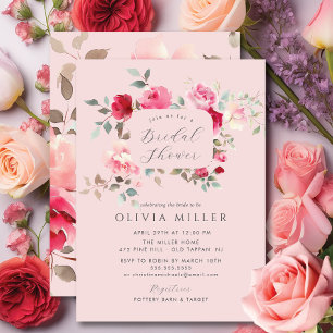 Invitación a la ducha de novia Rubor Blossom