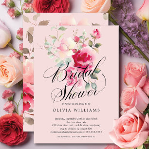 Invitación a la ducha de novia Rubor Blossom