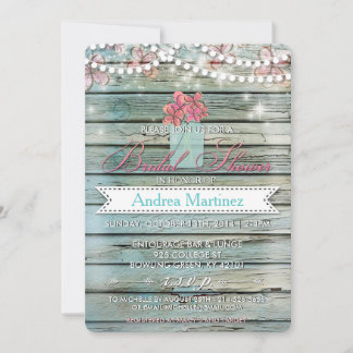 Invitación a la ducha de novia rusa Mason Jar