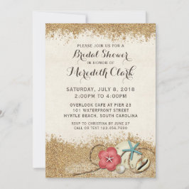 Invitación a la ducha de novia Sandy Beach Hibiscu