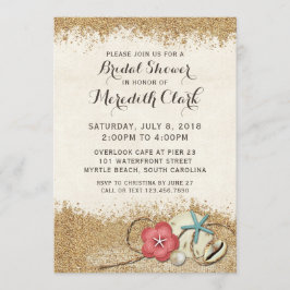 Invitación a la ducha de novia Sandy Beach Hibiscu