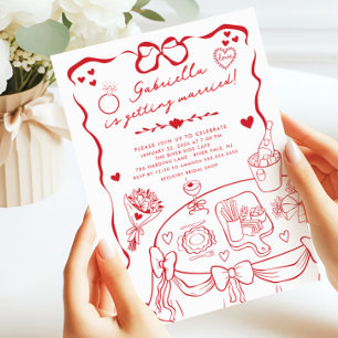 Invitación a la ducha de novia sensacional