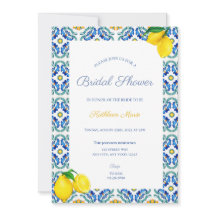 Invitación a la ducha de novia siciliana