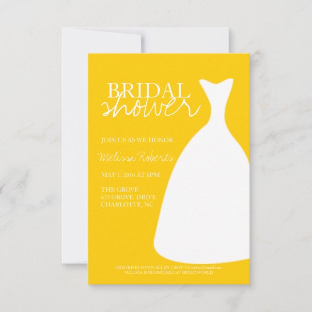 Invitación a la ducha de novia | Silhouette (Anverso)