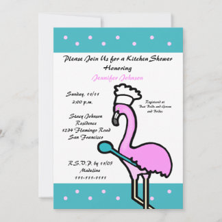 Invitación a la ducha de novia sobre el tema de la