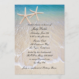 Invitación a la ducha de novia Starfish Beach Wedd